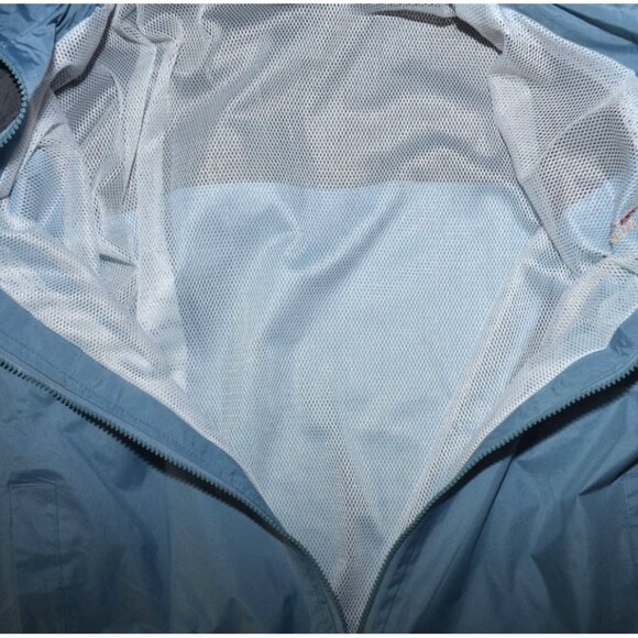 Prairie Mountain Mens L Blue Full Zip Windbreaker Jacket Coushatta Wolf Logo - Picture 9 of 12